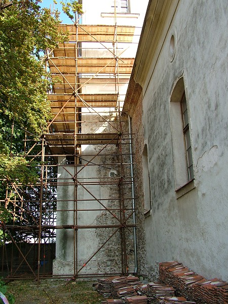 Oprava kostela - léto-podzim 2008