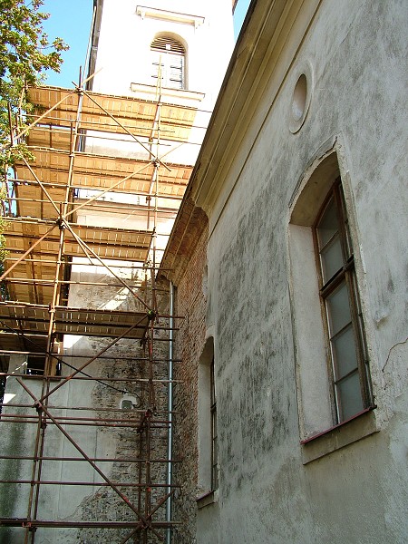 Oprava kostela - léto-podzim 2008