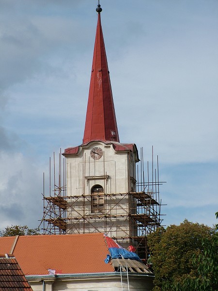 Oprava kostela - léto-podzim 2008