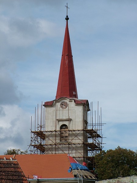 Oprava kostela - léto-podzim 2008