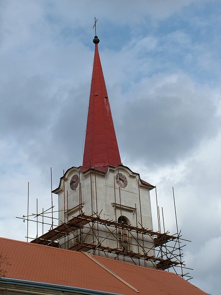 Oprava kostela - léto-podzim 2008