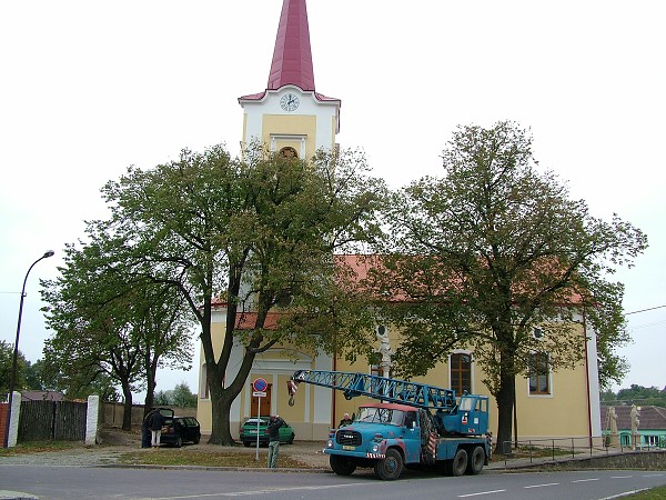 Montáž Mariánského sloupu - 24.10.2009