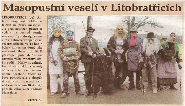 Masopustní veselí v Litobratřicích – Znojemský týden, 21.2.2011