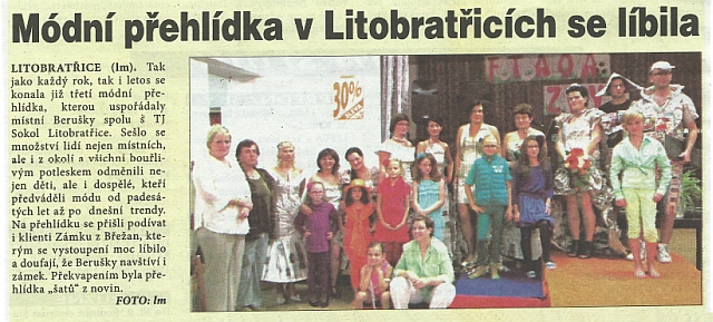Módní přehlídka v Litobratřicích se líbila – Znojemský týden, 29.9.2014