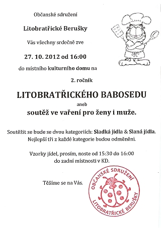 Pozvánka na 2. ročník Litobratřického Babosedu – 27. 10. 2012