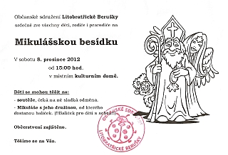 Pozvánka na Mikulášskou besídku v Litobratřicích – 8. 12. 2012