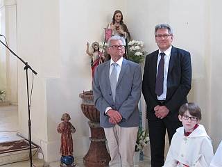 Setkání rodáku v Litobratřicích 9.5.2015 - Navrácení sošky Jezulátka do litobratřického kostela